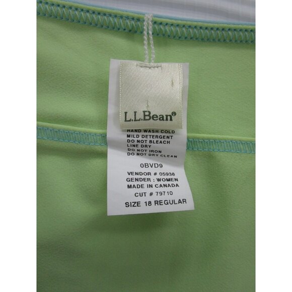 VINTAGE LL Bean Skirt 18 Swim Swimsuit Green Mini Reversible NEW - Picture 7 of 11